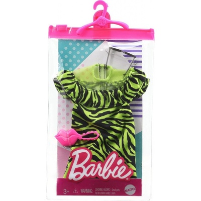 Mattel Barbie Módní příběhy Zelené tygrované šaty, GRC05