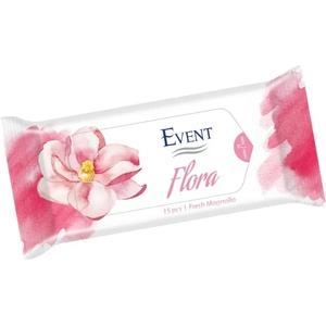 Event Влажни кърпи за ръце Event Flora - Fresh Magnolia, 15 броя (2EV04FLF0102MG015A) - baby