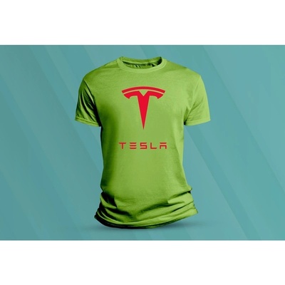 Sandratex dětské bavlněné tričko Tesla 1. lime