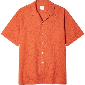 PS Paul Smith Риза с къс ръкав PS Paul Smith Men's Floral Short Sleeve Shirt - Orange 19