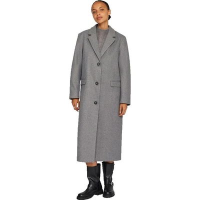 VILA Палто Vila Solo coat - Grey (Medium Grey Melange)