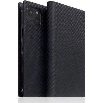 Pouzdro SLG Design D+ Italian Carbon Leather Diary iPhone 14 Plus - Black