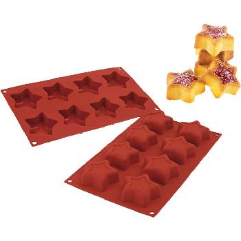 Silikomart Форма за сладки Sf107 Stella звездички силиконова червена (26.107.00.0065)