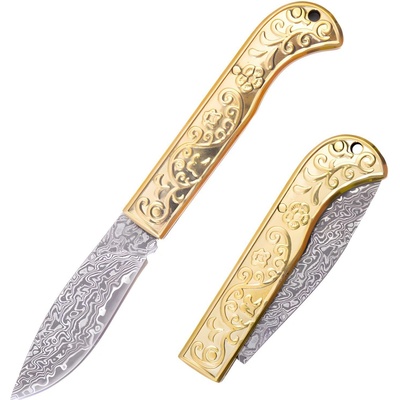 Outdoorový skladací nôž WG742 Zlatá 7.3 cm