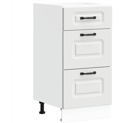 vidaXL Кухненски шкаф, "Kalmar", бял, инженерно дърво (854240)