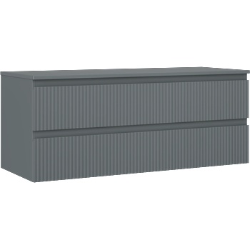 Mexen Rivel шкафче за баня под мивка 120 см с плот, 2 чекмеджета, гофрирано, (91A20-12047-2-BFFC66)