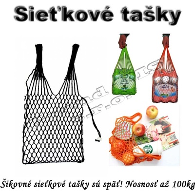 Sieťová nákupná taška čierna - typ B