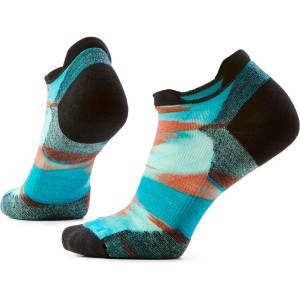 Smartwool Дамски чорапи за бягане Smartwool Women's Run Targeted Cushion Brushed Prt Low Ankle Running socks - Nightfall Blue - размер 34-37 (EU) (201-6963-0411)