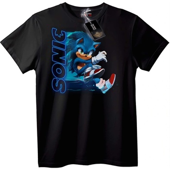 NOONEBRAND Тениска Sonic Таралежът - XL, Black
