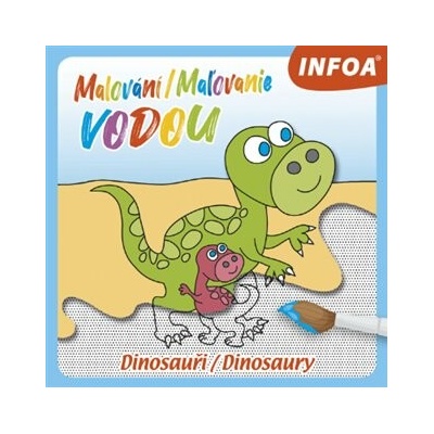 Malování / Maľovanie vodou – Dinosauři / Dinosaury