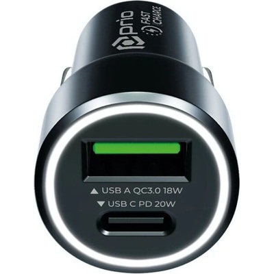 Prio Зарядно за кола за устройства с конектор USB-C / USB-A, двоен, 20W (15632)
