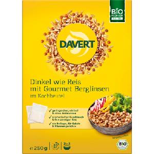 Davert Био спелта като ориз с гурме планинска леща - 250 г