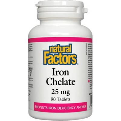 Natural Factors Iron Chelate 25 mg, 90 Tablets