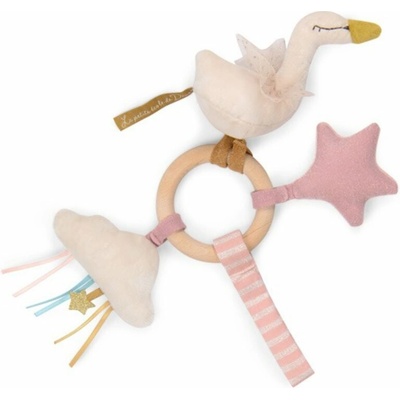 MOULIN ROTY Ring Rattle Swan hrkálka 1 ks