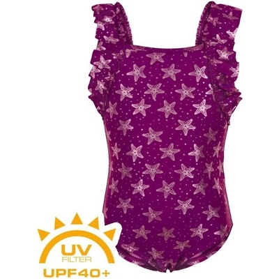 Color Kids Swimsuit w. frills-festival fuchsia