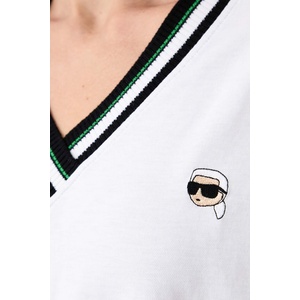 Karl Lagerfeld уголемена тениска дамска от памук (B4W17050)