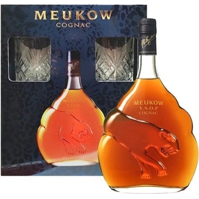 Meukow VSOP 40% 0,7 l (darčekové balenie 2 poháre)