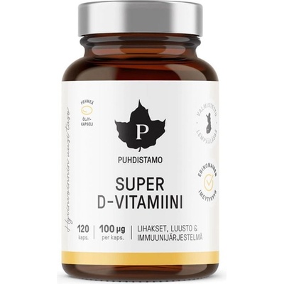 Puhdistamo Super D-Vitamiini 4000IU 120 kapslí