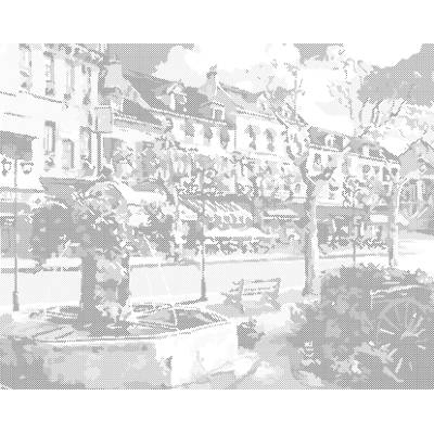 ZUTY Bodkovanie - LETNÁ ULICA Rámovanie: vypnuté plátno na rám, Rozmer: 40x50 cm