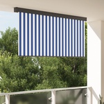 vidaXL Ролетна щора Синьо и бяло 220 x 250 cm Текстил и Алуминий (362093)