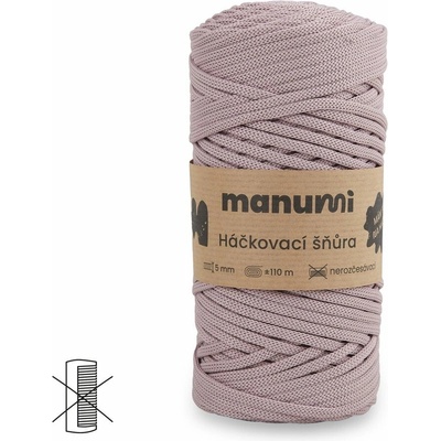 Manumi háčkovacia polyesterová šnúra 5 mm staroružová - 1 ks