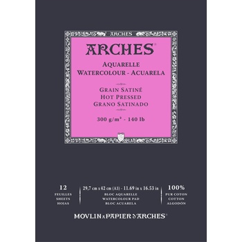 ARCHES Watercolour Hot Pressed Скицник 12 297 x 42 cm 300 g (A1795099)