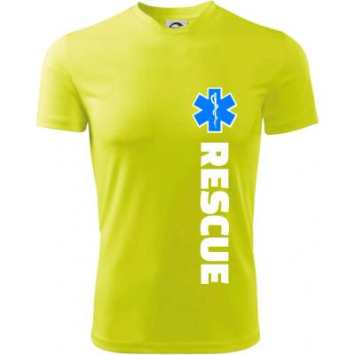 Rescue pro záchranáře pánské triko Fantasy sportovní dresovina neonově žlutá
