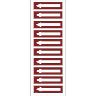 DUKO POTRUBÍ PRO TEKUTINY symbol vlevo Formát: arch 10 ks - 26 x 100 mm
