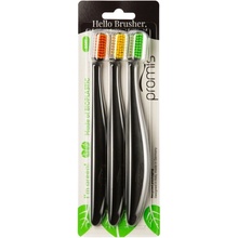 Promis Zubní kartáček Soft Black 3 ks