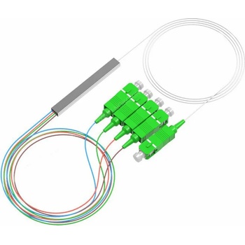 Conneu Оптичен PLC сплитер 1х4 с SC-APC конектори Blockless, 0.7 м (CNPLC-104-SCA0.7-SCA0.7-BL)