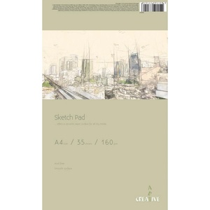  Скицник Sketch Pad А4, 160 g, 35 листа (33740-А)
