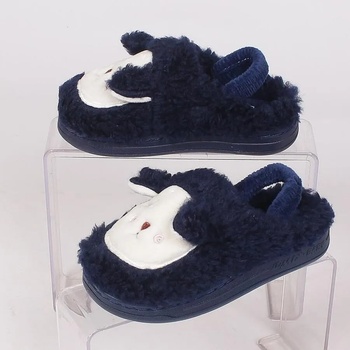 Image 1 of Детски домашни пантофи в тъмносиньо с овца