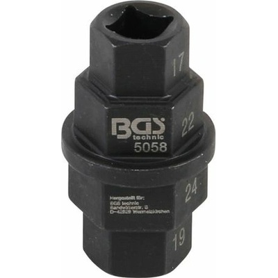 BGS Technic BGS 5058 Speciální hlavice 3/8" pro motocykly. 6hran 17 - 19 - 22 - 24 mm