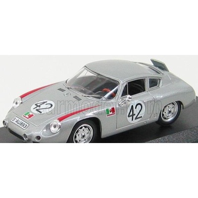 Carrera Best model Porsche 356b 1600gs Gtl Abarth N 42 Targa Florio 1962 Herrmann Linge Silver 1:43