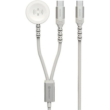 SWISSTEN Wireless charging cable 2in1 for Apple Watch + USB-C 1, 2 m