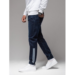 Ombre Clothing Мъжки дънкови спортни панталони с кант - тъмно сини V4 OM-PADJ-0156 Ombre Clothing Ombre Clothing | Sin | МЪЖЕ | 32/32