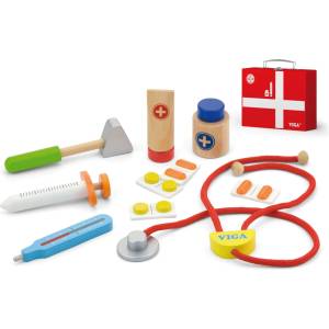 Viga Toys Игрален комплект Viga - Чичо доктор в куфарче (50530) - baby