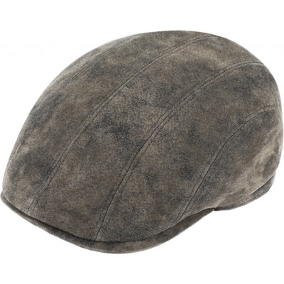 Fiebig Headwear since 1903 kožená 8-dílná kožená bekovka s podšívkou taupe