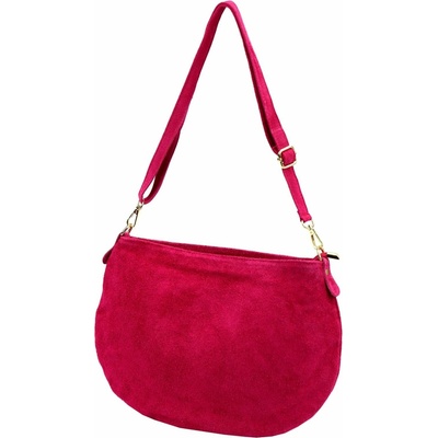 Luka dámska Kabelka Crossbody Semišová Fuksia Na Rameno 26-098