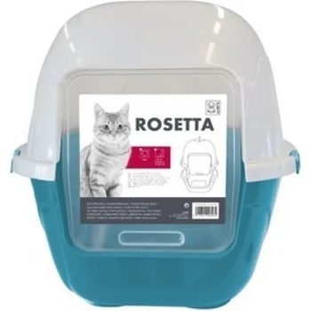 M-PETS Rosetta Cat Litter Box - Закрита Котешка Тоалетна СИНЯ с активен въглен - 50x42, 5x44, 5 cm, Белгия - 20100109