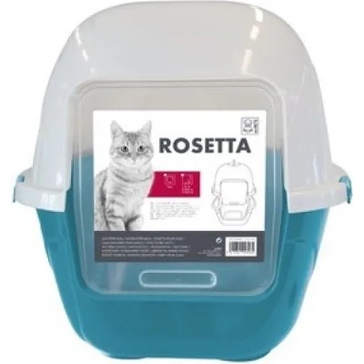 Mpets Rosetta Cat Litter Box - Закрита Котешка Тоалетна СИНЯ с активен въглен - 50x42, 5x44, 5 cm, Белгия - 20100109