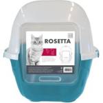 Mpets Rosetta Cat Litter Box - Закрита Котешка Тоалетна СИНЯ с активен въглен - 50x42, 5x44, 5 cm, Белгия - 20100109