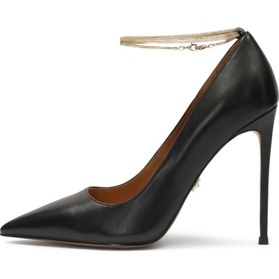 Kazar Дамски обувки на ток с отворена пета черно, размер 38