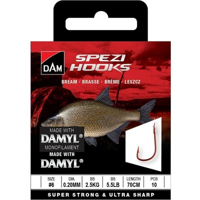 DAM Spezi Bream veľ.6 0,20mm 2,5kg 5,5lb 70cm 10ks