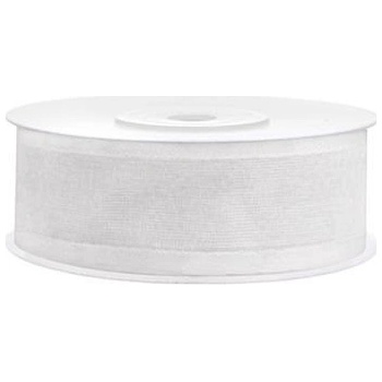 Sifónové stuha biela 25 mm x 25 m
