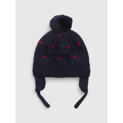 GAP Baby čepice s bambulí Tmavě modrá