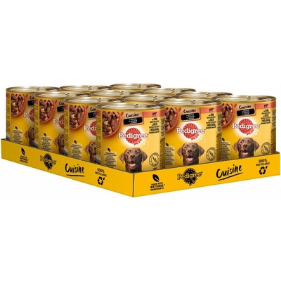 Pedigree Cuisine Adult hovězí nudle mrkev v omáčce 12 x 800 g