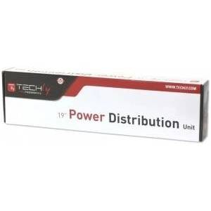 TECHLY Удължител със защита от пренапрежение за UPS 19" Techly, C13, 250V/16A, 12 гнезда, Кабел 2м, Черен
