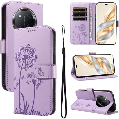 VSECHNONAMOBIL 100079 ART DANDELION Peněženkové pouzdro pro Honor Magic7 Lite 5G fialové – Zboží Živě