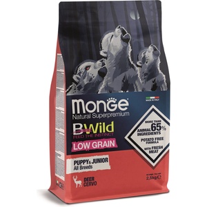 Monge BWild All Breed Low Grain Puppy & Junior deer 2,5 kg
